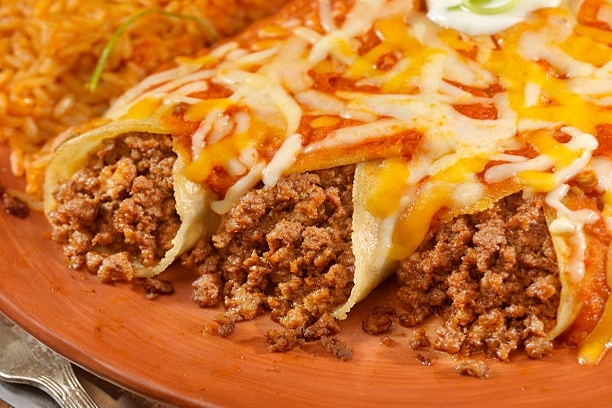 Enchiladas con carne