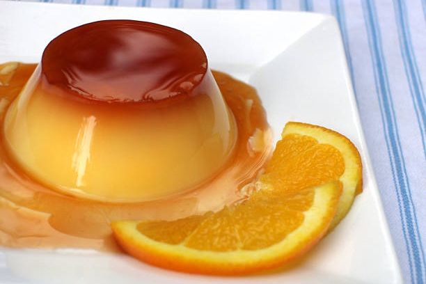 Flan de yogurt y naranja