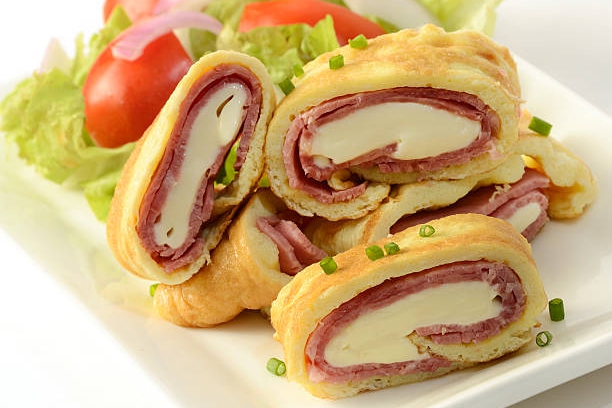 Rollitos de jamón y queso