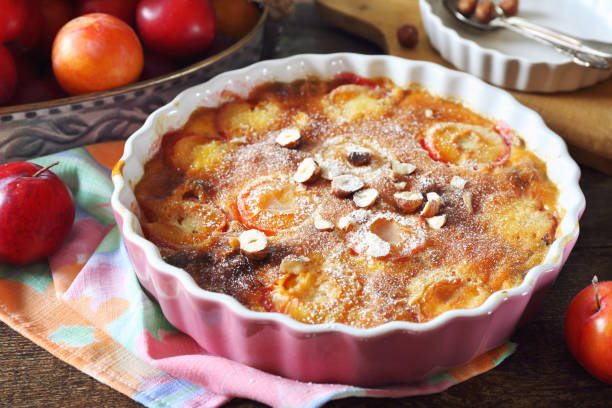 Pastel de fruta y avellana